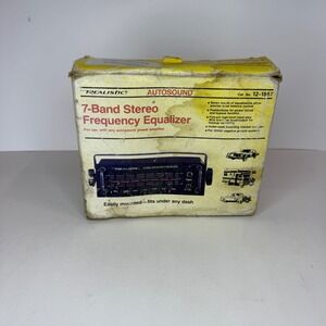 Vintage Realistic Autosound 7-Band Stereo Frequency Equalizer 12-1867 Car Audio